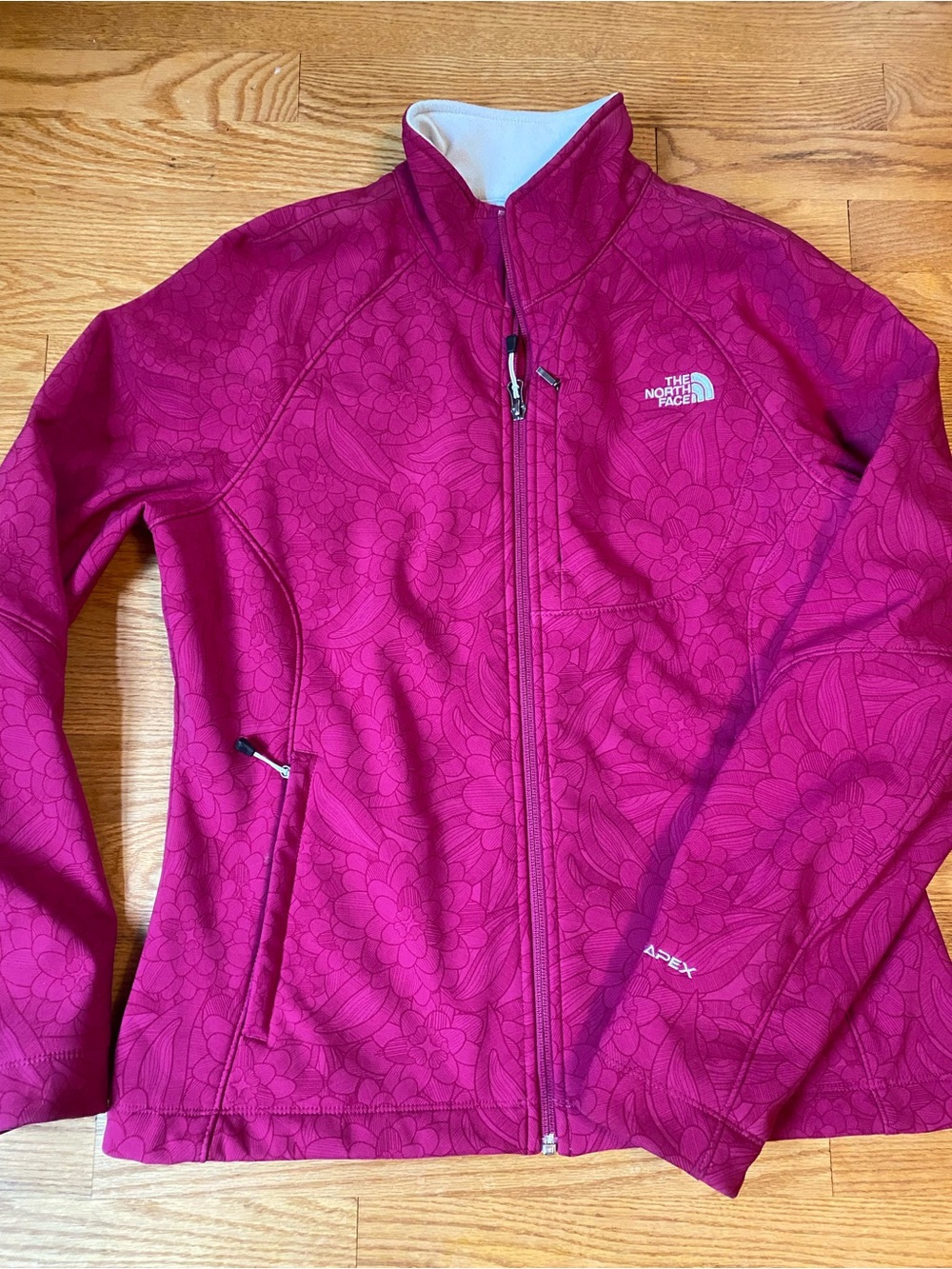 The North Face Apex Pink Floral Softshell Jacket Women’s L